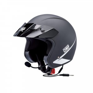 STAR-J HELMET MATT BLACK SIZE L WITH INTERCOM STEREO KIT