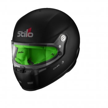 ST5 CMR MATT BLACK / Green Liner - Snell CMR 2016