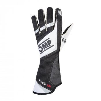 KS-1R GLOVES BLACK/WHITE/SILVER SIZE 4 FOR CHILDREN - INNER SEAMS