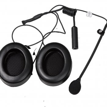 Open Face helmets intercom kit with earmuffs - WRC electronics