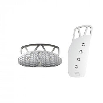 2 PEDAL SET ANODIZED ALUMINIUM SILVER