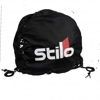 Black helmet bag with antiscratch fabric
