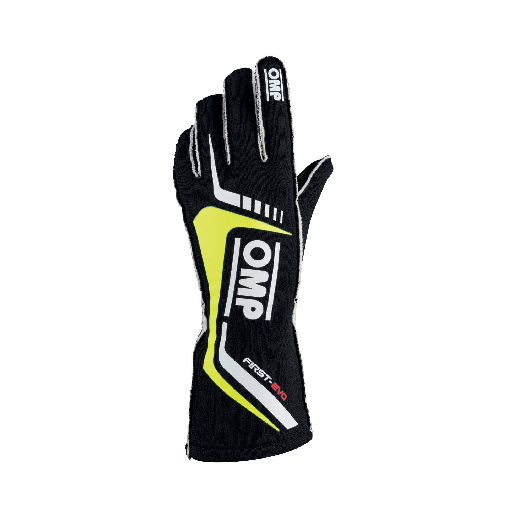 FIRST EVO GLOVES BLACK/YELLOW SIZE L FIA 8856-2018