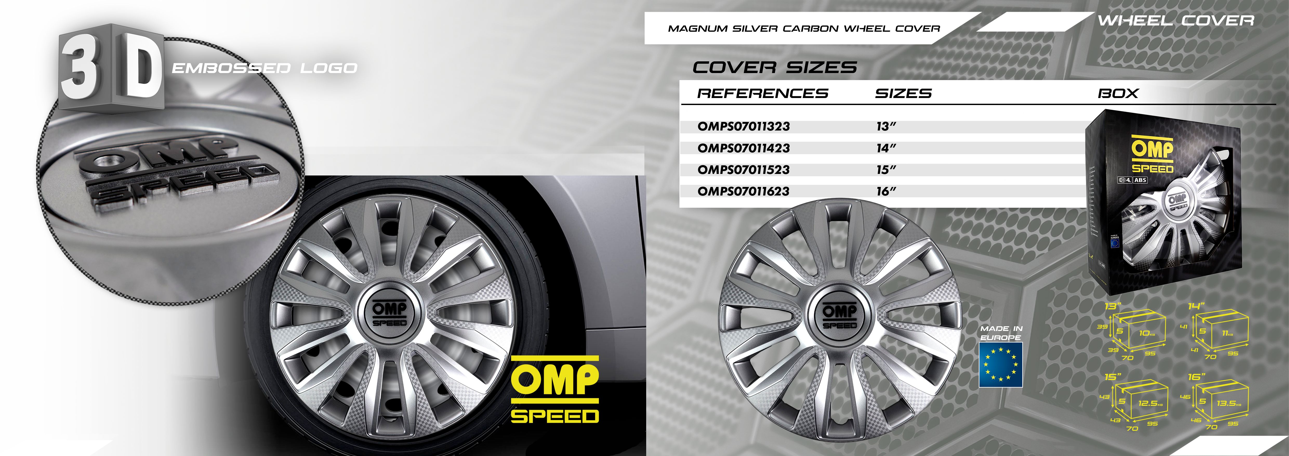 Dísztárcsa Magnum Silver Carbon