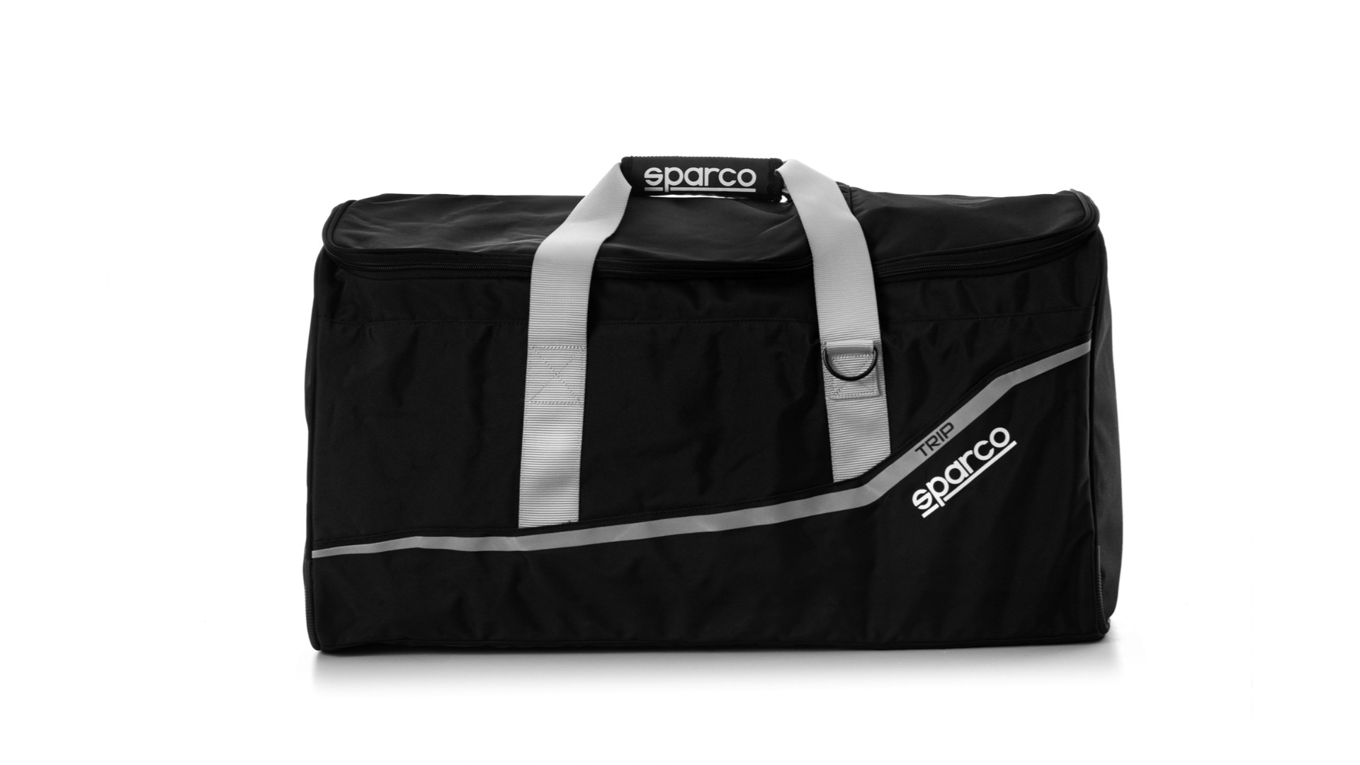 BLACK/SILVER TRIP BAG