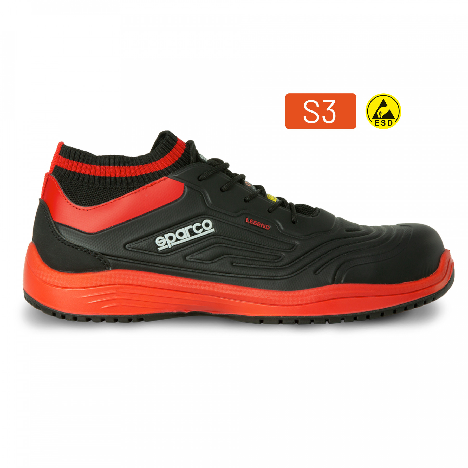 SHOE LEGEND S3 ESD BLACK/RED S