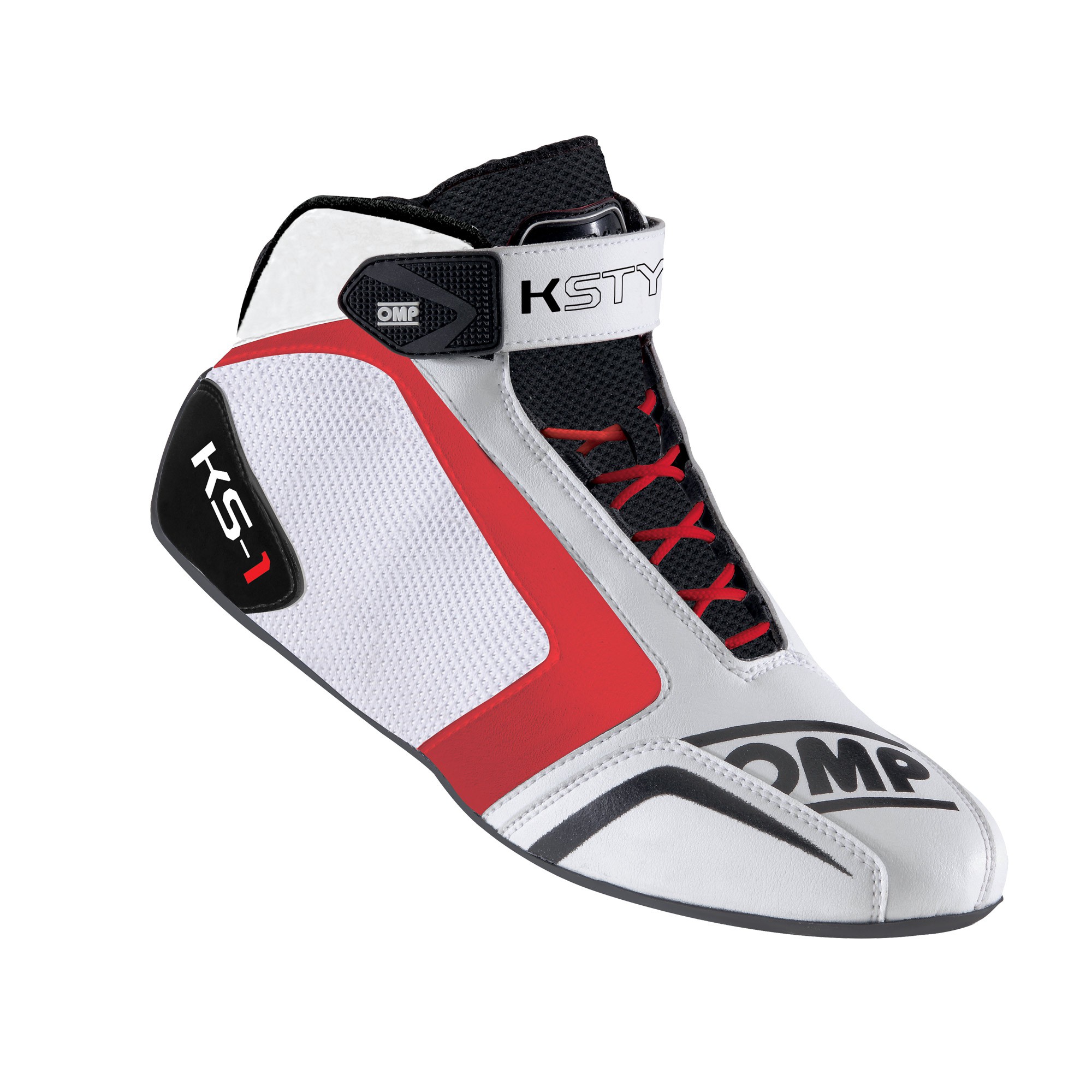 KS-1 SHOES WHITE/BLACK/RED SZ 32