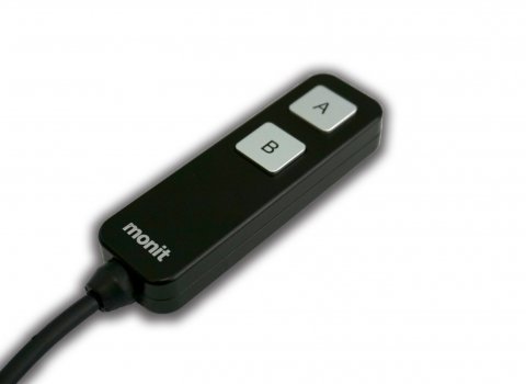 Premium 2 Button Hand Remote (for use with all Monit models, Note Q10 and Q20 only have 1 button functionality)