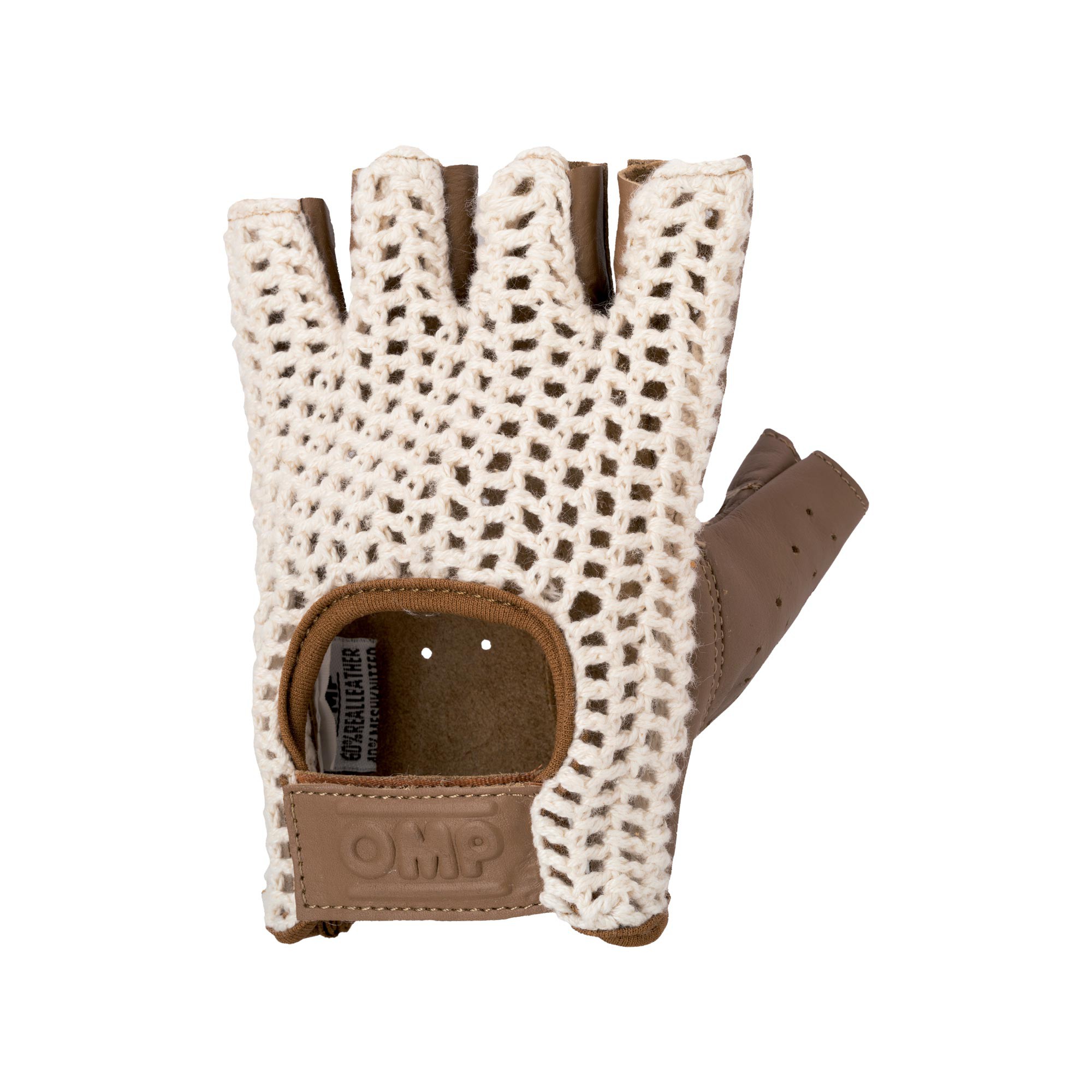 TAZIO:VINTAGE GLOVE CREAM/BROWN LEATHER SIZE:L